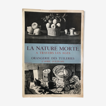Original lithographed poster exhibition George Braque, Orangerie des Tuileries, 1952