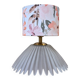 Table lamp, glass base and floral shade