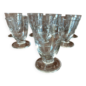Set of 8 original digestif glasses
