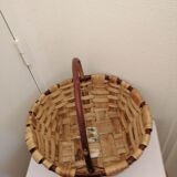 Vintage wooden basket for picking mushrooms