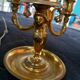 Exceptional empire style boiler lamp, swan, lucien gau - in excellent condition