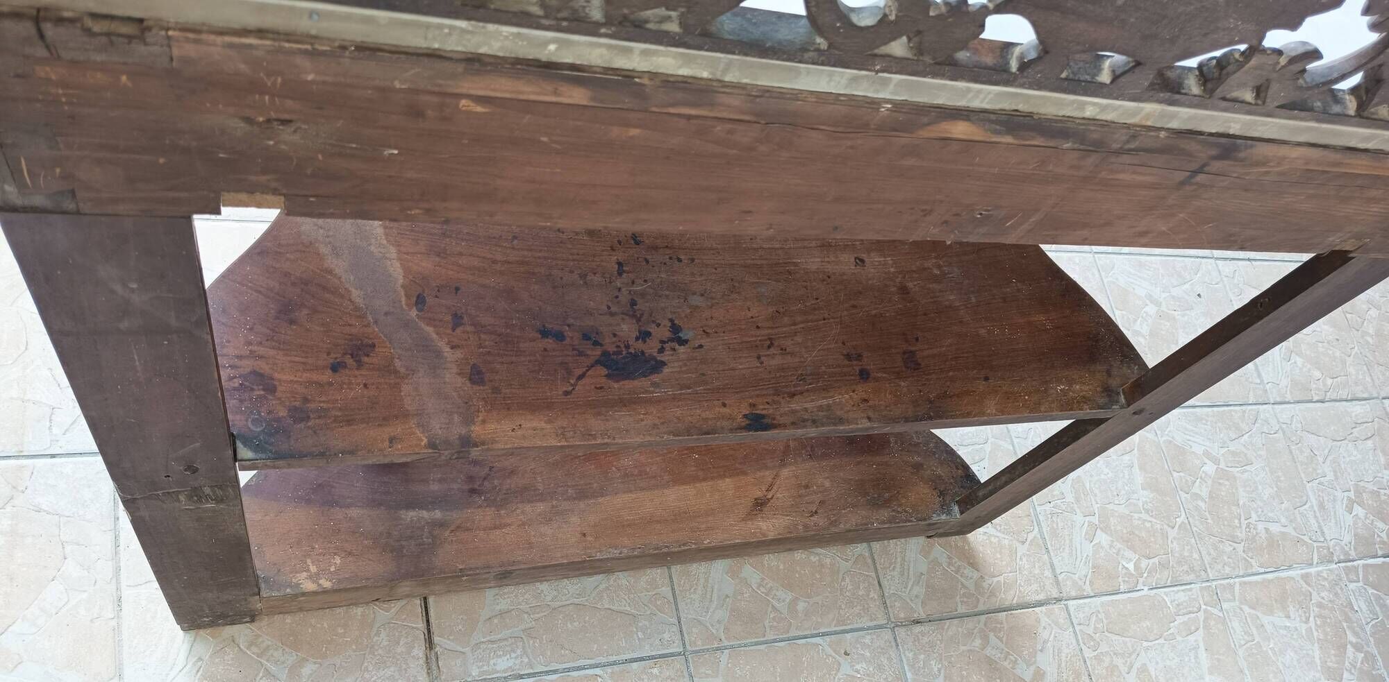 Console from the Napoleonic III era in walnut.