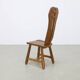 4x Brutalist Dining Chair in Oak by De Puydt, 1970s