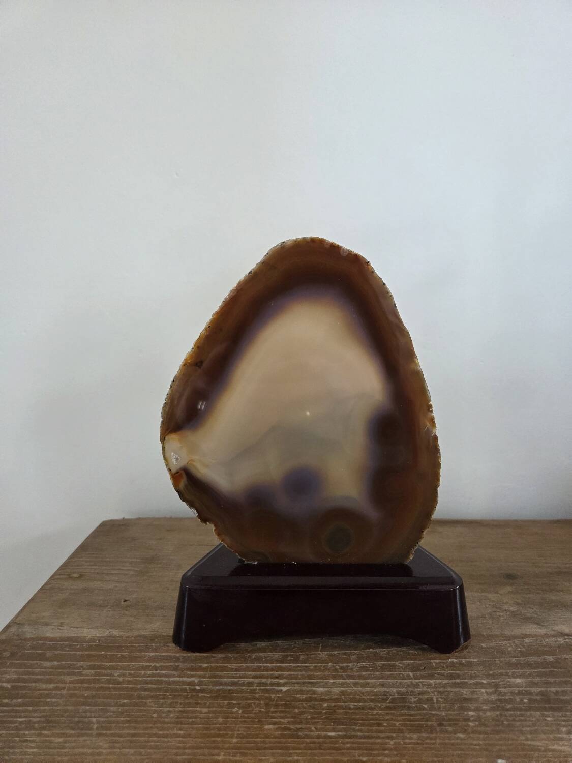 Vintage agate stone lamp