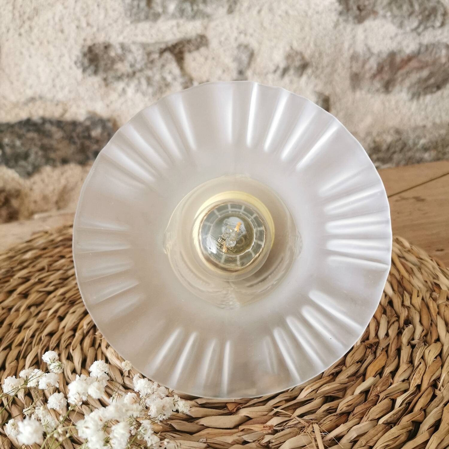 Lampe Baladeuse Art Déco, câble Lin
