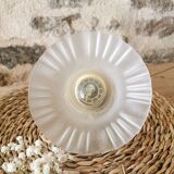 Art Deco Portable Lamp, Linen Cable