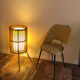 Lampadaire rotin années 50/60
