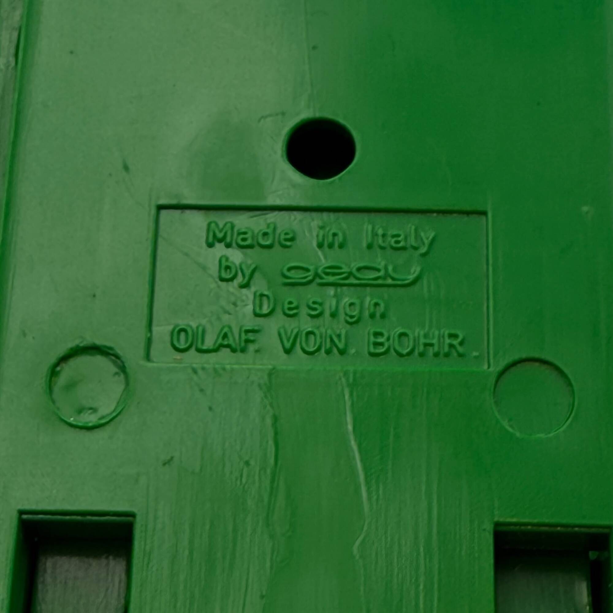 Green Wall Hooks by Olaf Von Bohr for Gedy 1970s
