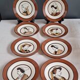 JP Quimper dessert plates