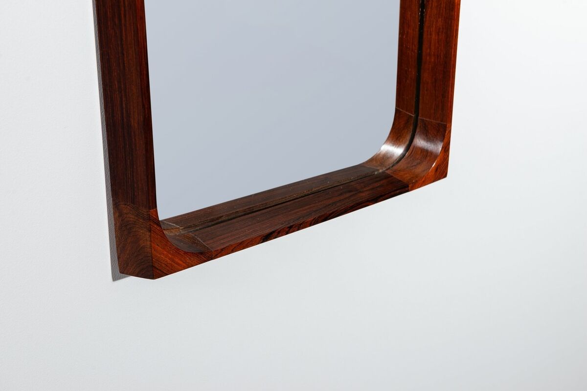 Niels Clausen mirror in rosewood NC Mobler Denmark 1960