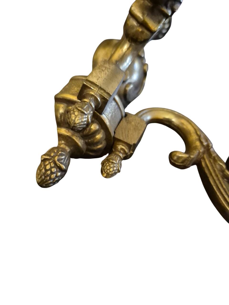 5-arm chandelier + 4 wall sconces MD bronze Louis XV style