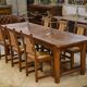 Grande table de ferme en orme massif 1950’s