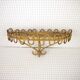 Half-moon rattan shelf and coat holder
