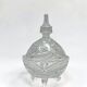 cut crystal sugar bowl with lid Pinwheel pattern crystal sweet jar