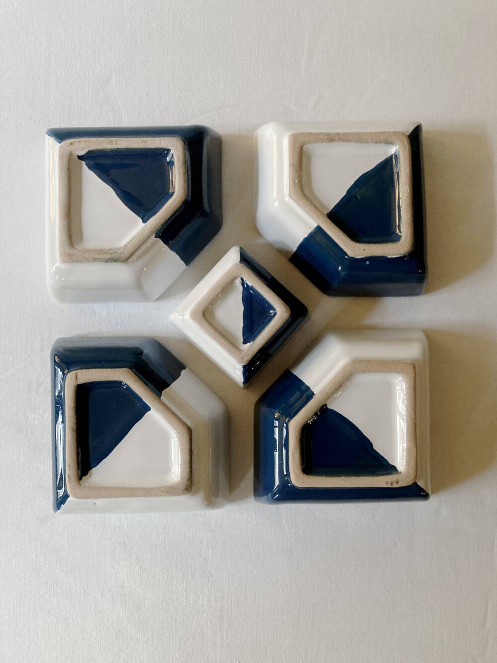 Hand-painted ceramic serving tray or aperitif platter