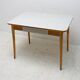 Midcentury formica and wood central table, Czechoslovakia, 1960s
