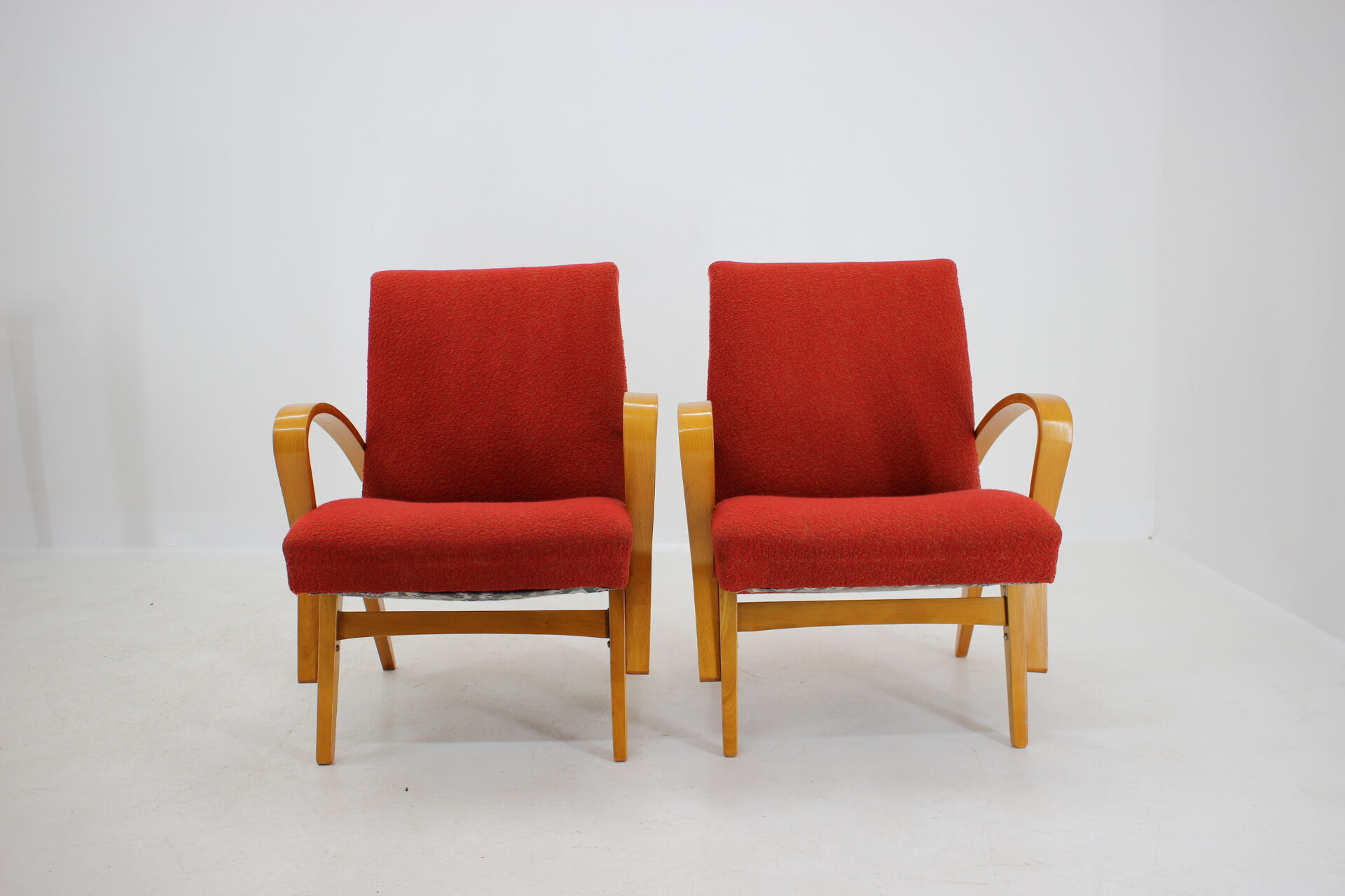 1960s Frantisek Jirak Bentwood Lounge chairs, set of 2