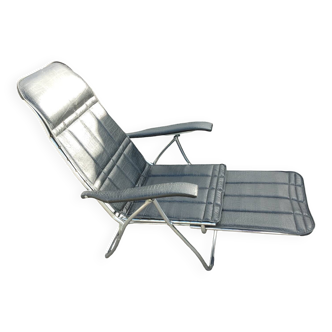 Chaise pliante inclinable vintage maule marga airstream repose-pieds design 1970