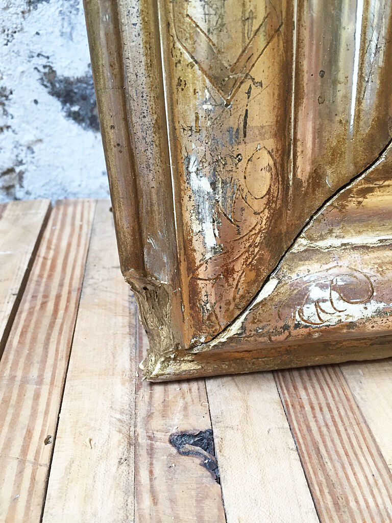 Mirror Louis Philippe flowered 75 x 109 cm