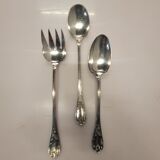 Christofle silver metal salad service mid-20th century