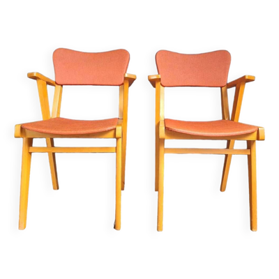 Paire de fauteuils bridge vintage