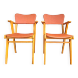Pair of vintage bridge armchairs