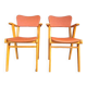 Pair of vintage bridge armchairs