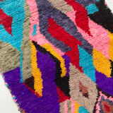 Moroccan Berber rug Boujaad corridor with multicolored patterns 283x86cm