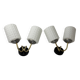 Pair of vintage 1950s double wall lights in opaline.