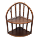 Etagere d'angle murale vintage en rotin, 1960/70