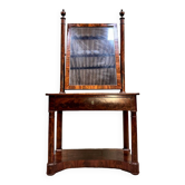 Dressing Table In Flamed Mahogany From The Empire Period 19th Century