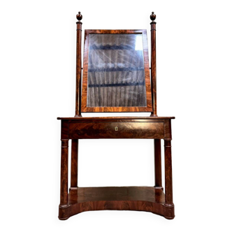 Dressing Table In Flamed Mahogany From The Empire Period 19th Century
