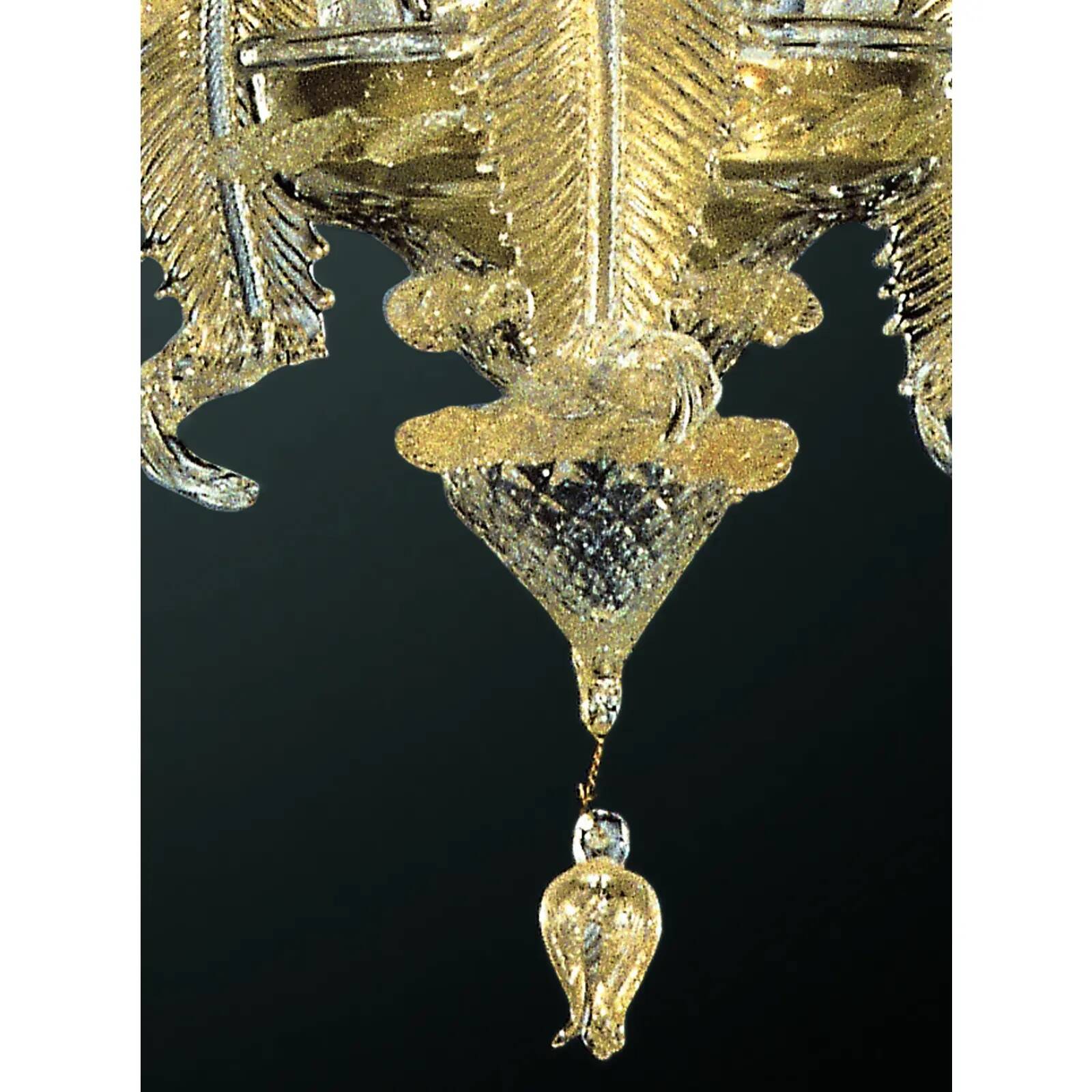 Luxury Venetian Floreal Gold-Leaf Murano Glass Chandelier