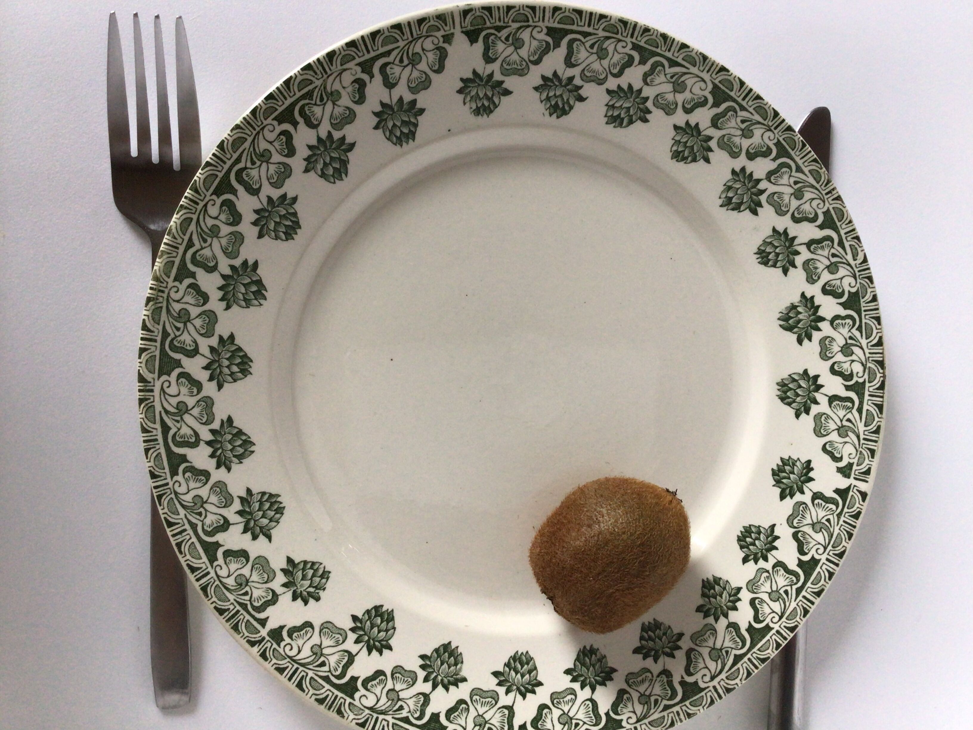 4 assiettes creuses Terre de Fer Badonviller trèfle kaki