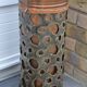 Vintage umbrella stand Sara Italy "copper blade"
