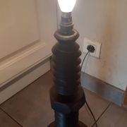 Lampe bois tourné art déco
