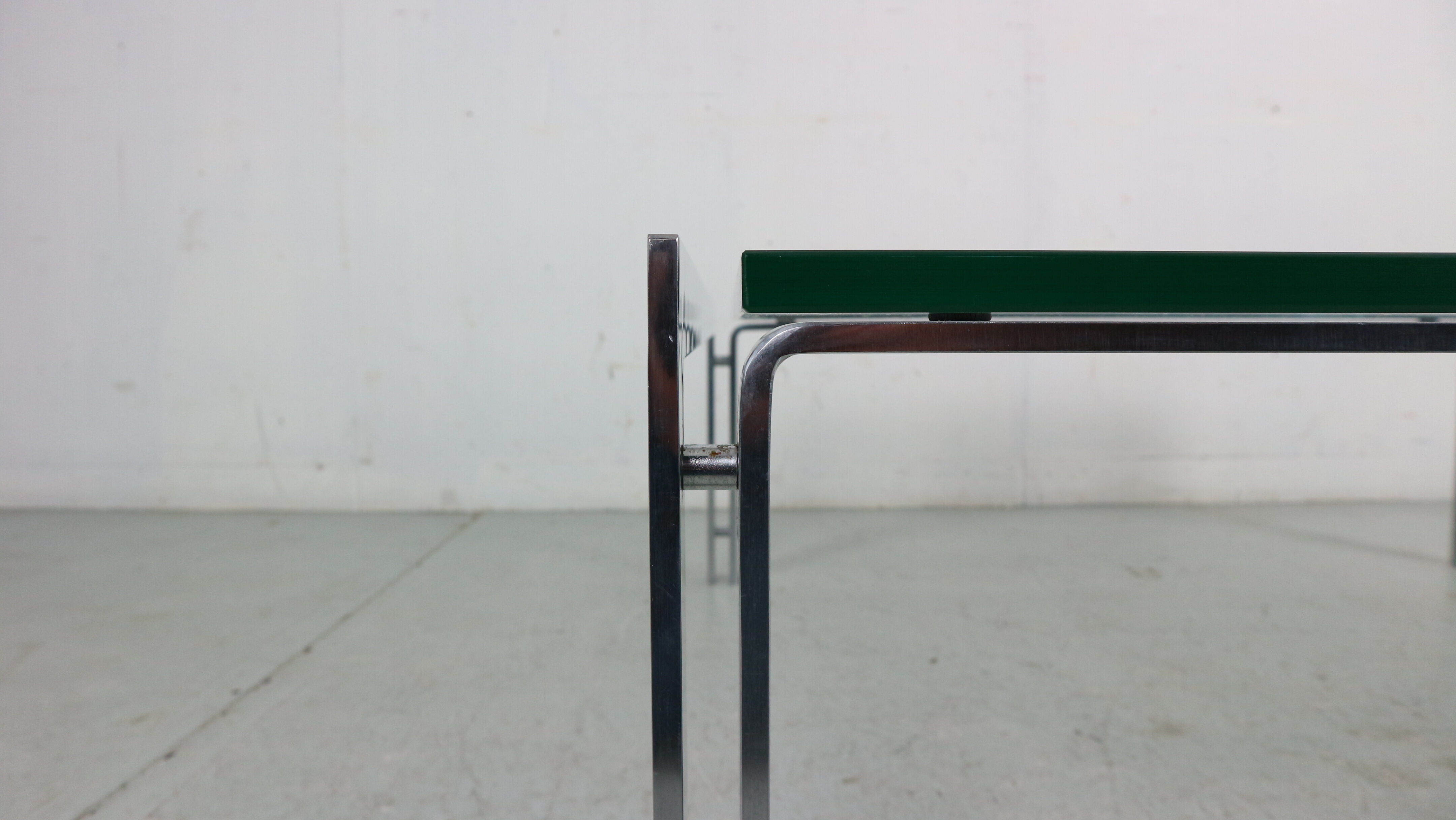 Dutch Metaform Large Steel & Glass Coffee Table by Hank Kwint, 1970