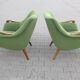 Paire de fauteuils années 50 design Rare