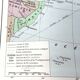 Vintage map Asia China Japan India USSR 43x43cm from 1950