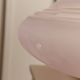 XXL pink Murano glass table lamp with white metal base, postmodern Memphis style, Italian 1980s