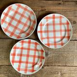 3 Moulin Des Loups “torchon” dessert plates