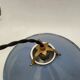Pair of blue enameled sheet metal pendant lights