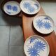 4 vintage ceramic plates Sars Poterie