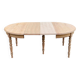 Renovated Louis Philippe round extendable dining table 118-200cm 19th century