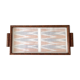 Plateau ancien bois et verre