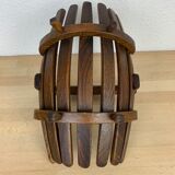 Brutalist wooden Scandinavian fruit basket