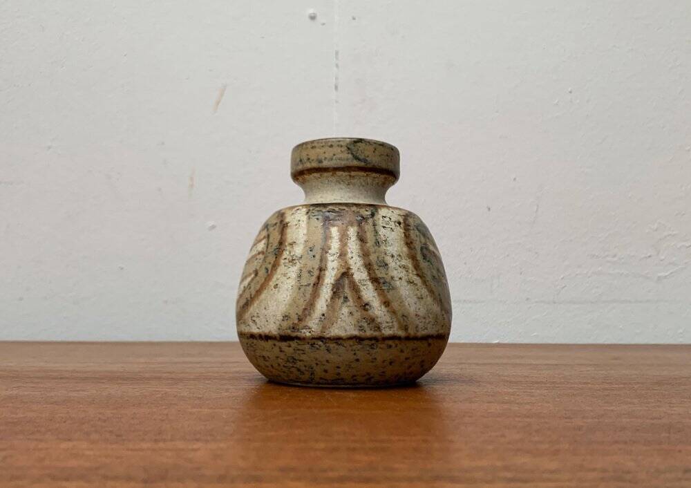 Mid-century Danish vase from Søholm pottery workshop, 1960s.