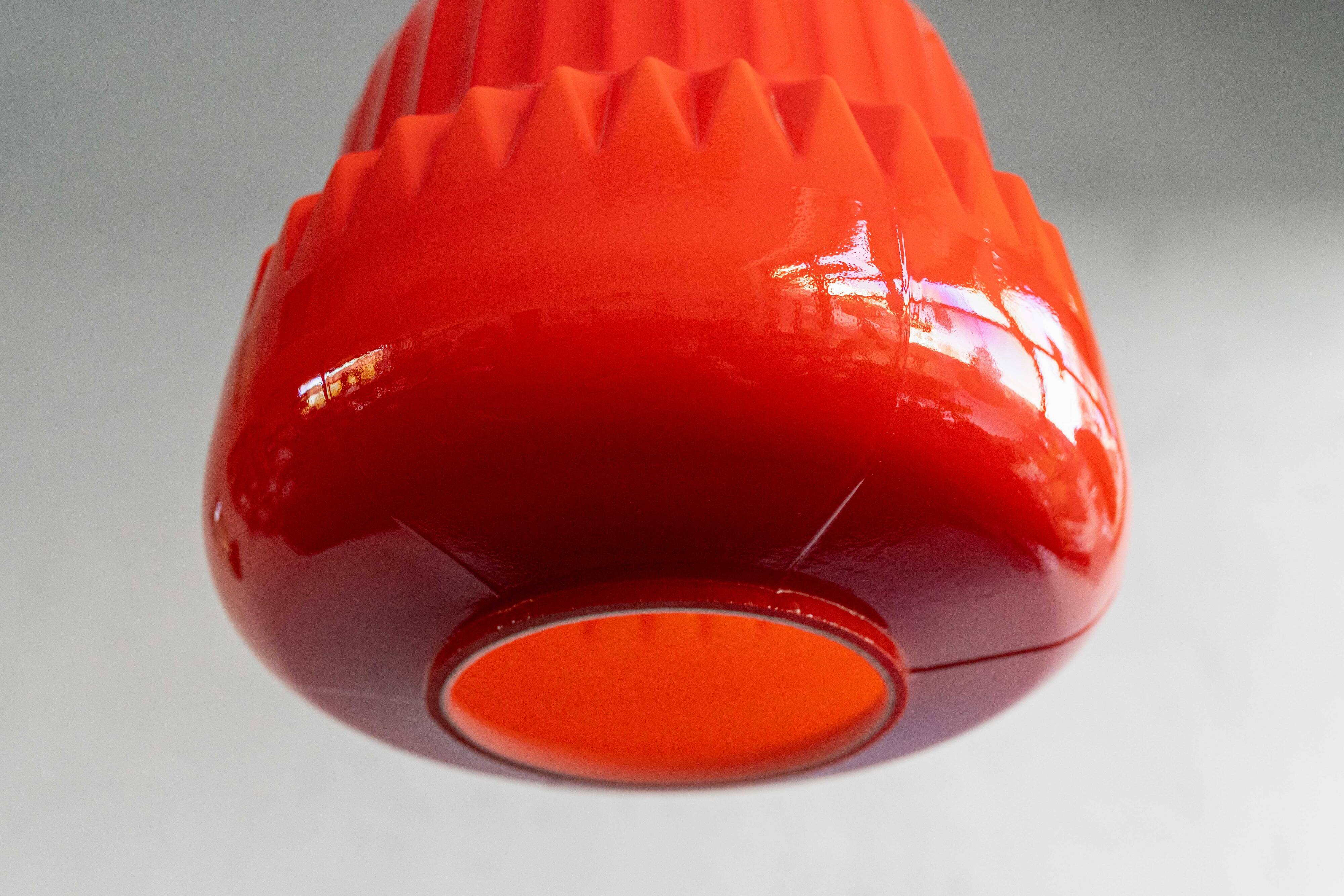 Vintage Czechoslovak Glass Hanging Lamp By Osvětlovací Sklo, 1970s