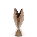 Coquille vase in sandstone by Michel Dumont, ceramics from the 70s