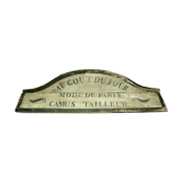 Fronton de boutique, old sign "To the taste of the day, fashion of Paris"
